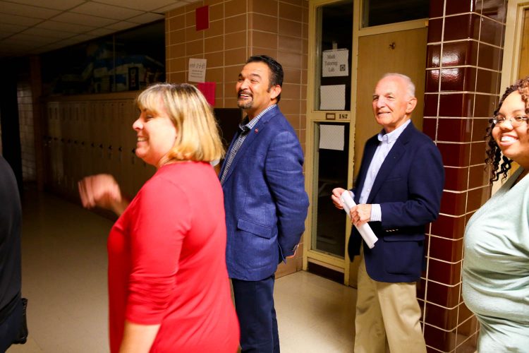 Our honorees tour their former high school