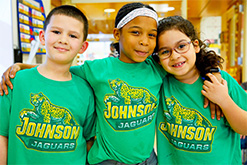students at Johnson Elementary