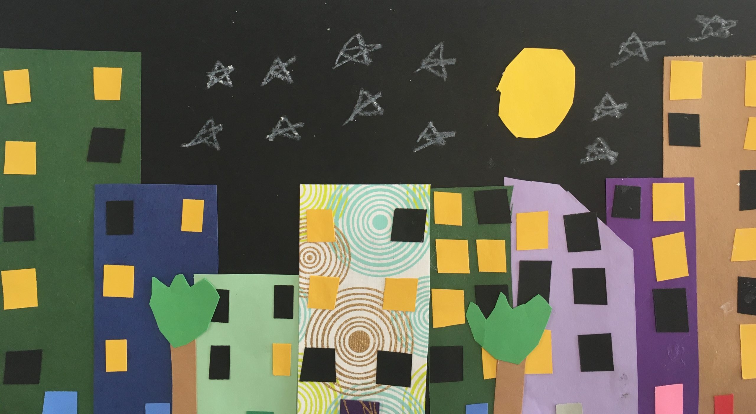 2nd Grade Charles Sheeler Inspired Cityscape Collage (3)