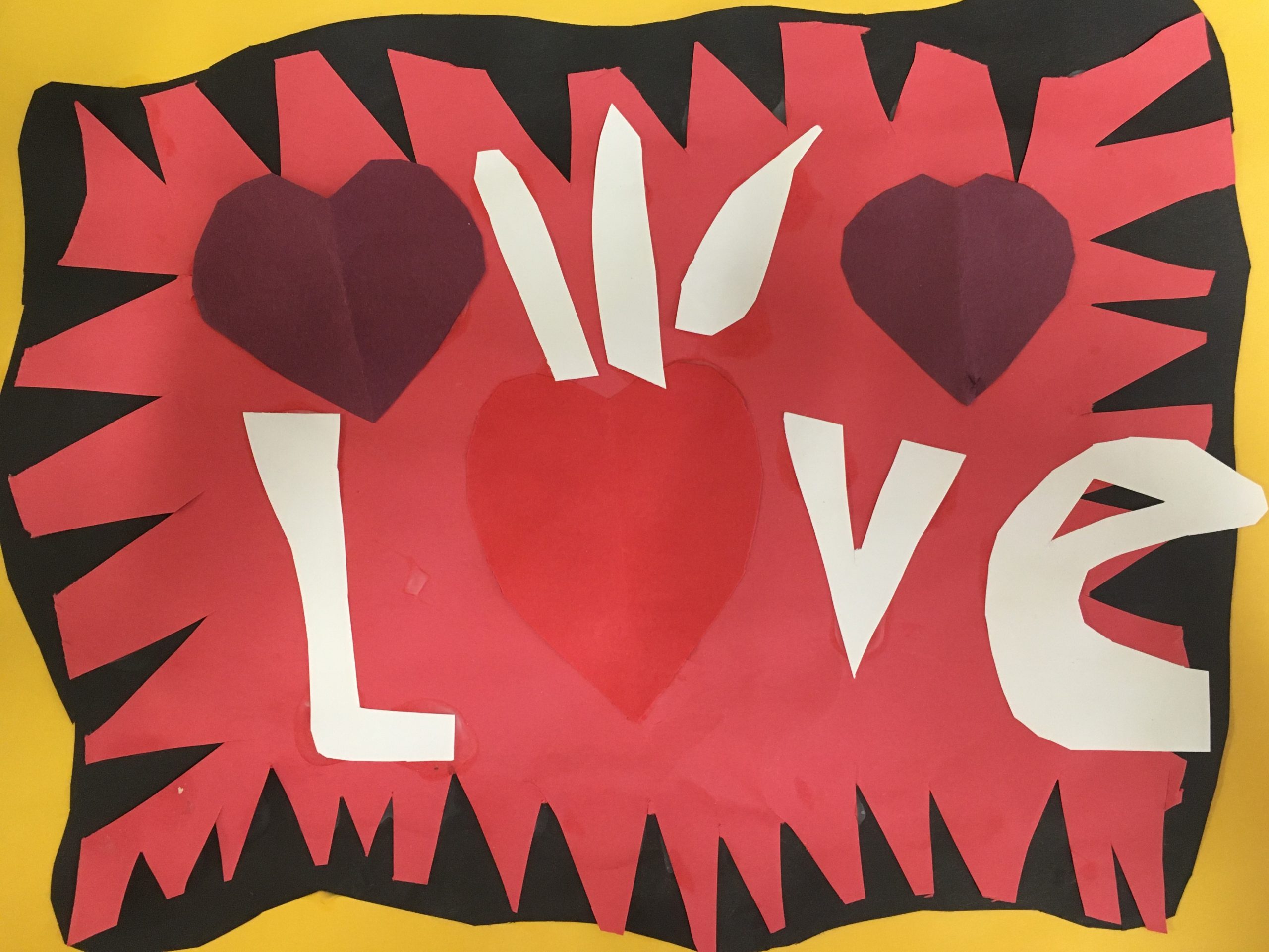 3rd Grade Burton Morris Inspired Collage