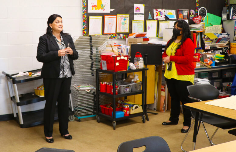 At Rollins, Dr. Ayala was able to find the classroom where she once taught.
