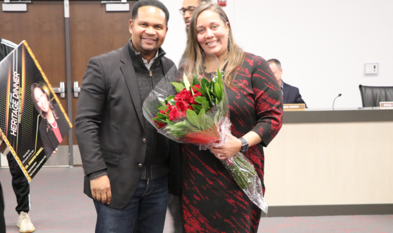 Dr. Jennifer Norrell with Mayor Richard Irvin