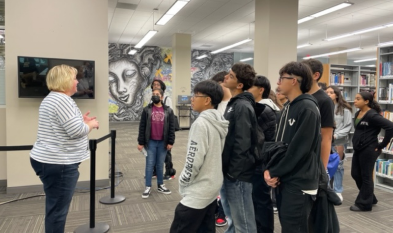 FRMA students at the Santori Aurora Public Library