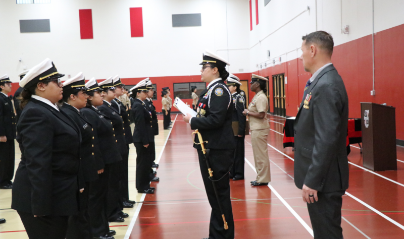 Mr. Rampa and the unit Commander Officer starting the unit’s evaluation.