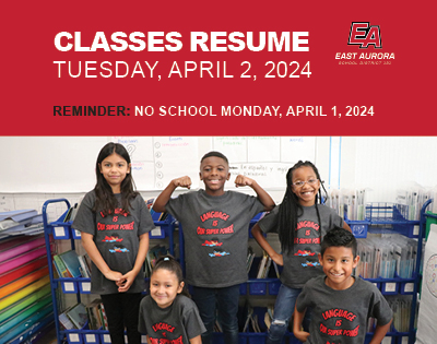 Classes Resume Tuesday, April 2, 2024