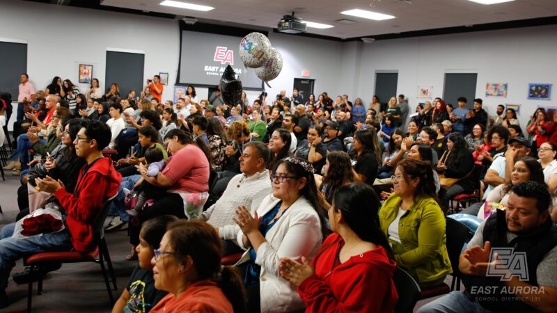 A packed house in honor of our 2024 AP Scholars & Dual language Superheros.