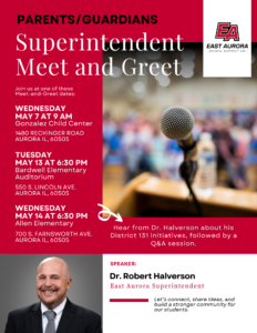 Superintendent Meet & Greet Parents Guardians Flyer