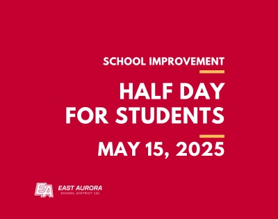 Reminder: Thursday, May 15 is a Half-Day for Students!