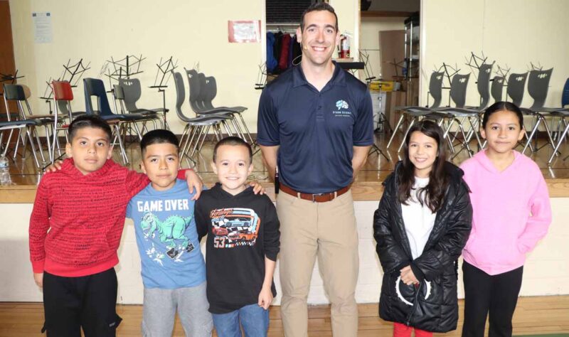 3rd graders with Nick