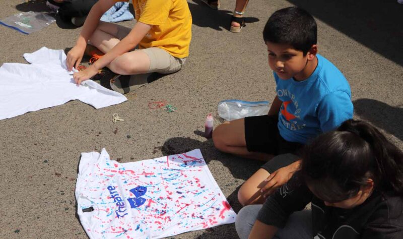 3rd grade tie dyes T-shirts.