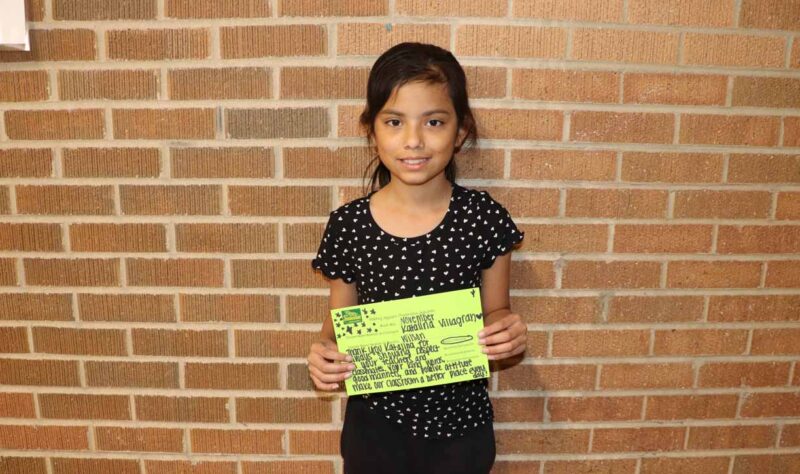 Katalina is one of many students nominated by her teacher for Jaguar of the month.