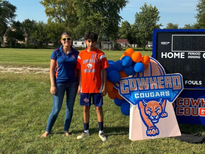 Emanuel Lopez Moreno with Ms. Cortez